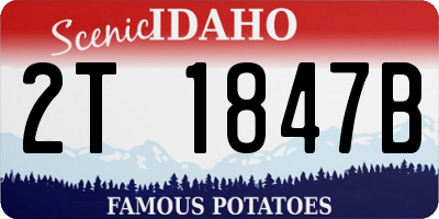 ID license plate 2T1847B
