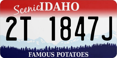 ID license plate 2T1847J