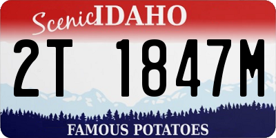 ID license plate 2T1847M