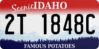 ID license plate 2T1848C