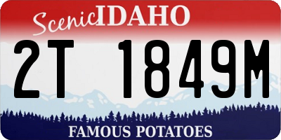 ID license plate 2T1849M