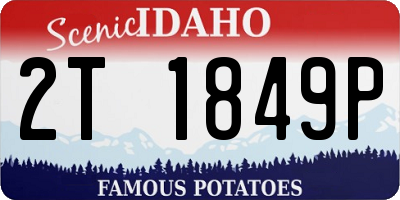 ID license plate 2T1849P