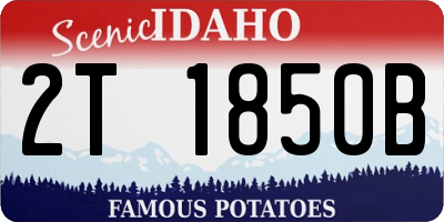 ID license plate 2T1850B