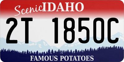 ID license plate 2T1850C