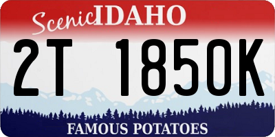 ID license plate 2T1850K