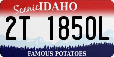 ID license plate 2T1850L