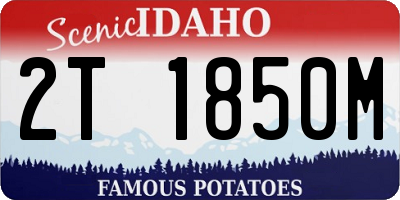 ID license plate 2T1850M