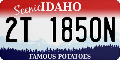 ID license plate 2T1850N