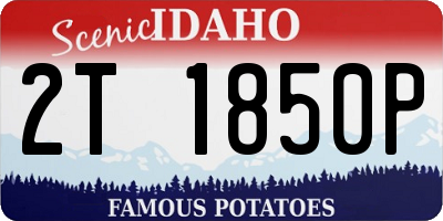 ID license plate 2T1850P