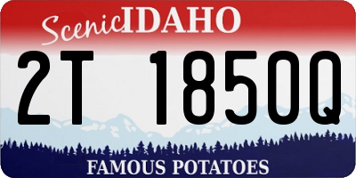 ID license plate 2T1850Q