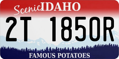 ID license plate 2T1850R