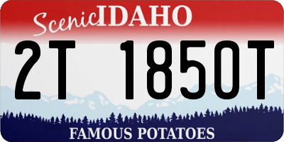 ID license plate 2T1850T