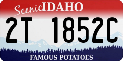 ID license plate 2T1852C