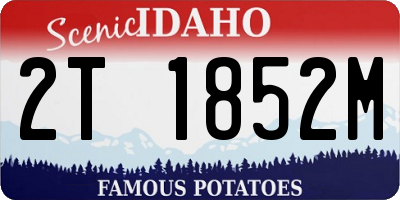 ID license plate 2T1852M
