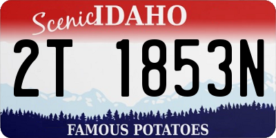 ID license plate 2T1853N