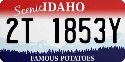 ID license plate 2T1853Y