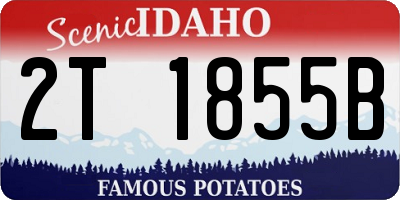 ID license plate 2T1855B