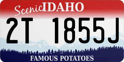 ID license plate 2T1855J