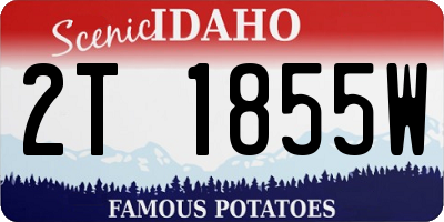 ID license plate 2T1855W