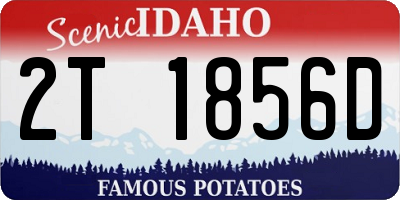 ID license plate 2T1856D