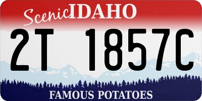 ID license plate 2T1857C