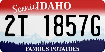 ID license plate 2T1857G
