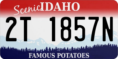 ID license plate 2T1857N