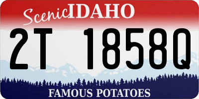 ID license plate 2T1858Q
