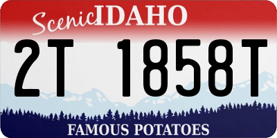 ID license plate 2T1858T