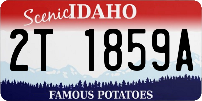 ID license plate 2T1859A