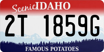 ID license plate 2T1859G