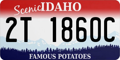 ID license plate 2T1860C
