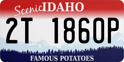 ID license plate 2T1860P
