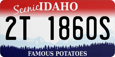 ID license plate 2T1860S