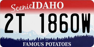 ID license plate 2T1860W