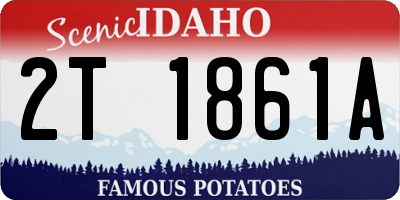 ID license plate 2T1861A