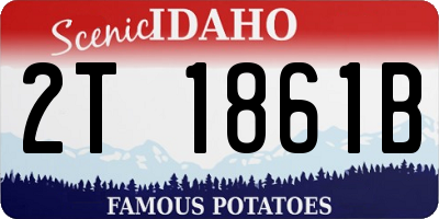 ID license plate 2T1861B