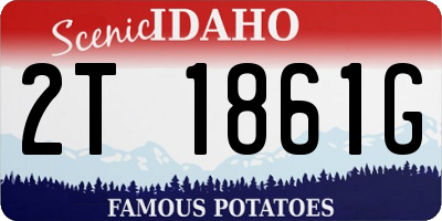 ID license plate 2T1861G