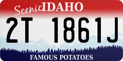 ID license plate 2T1861J