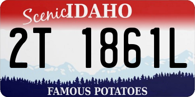 ID license plate 2T1861L