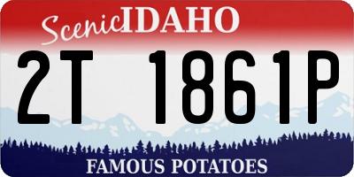 ID license plate 2T1861P