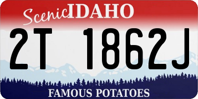 ID license plate 2T1862J