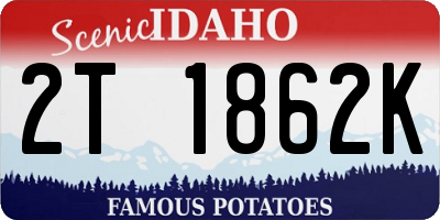 ID license plate 2T1862K