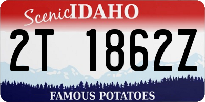 ID license plate 2T1862Z