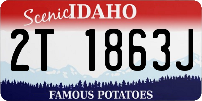 ID license plate 2T1863J