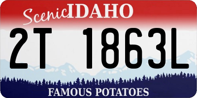 ID license plate 2T1863L
