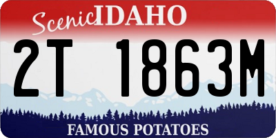ID license plate 2T1863M
