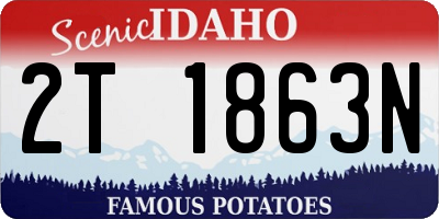 ID license plate 2T1863N