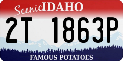 ID license plate 2T1863P