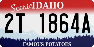 ID license plate 2T1864A